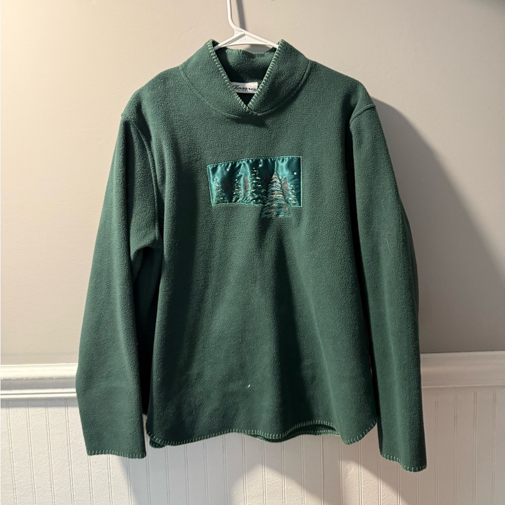 Vintage Fleece Winter Theme Top Large